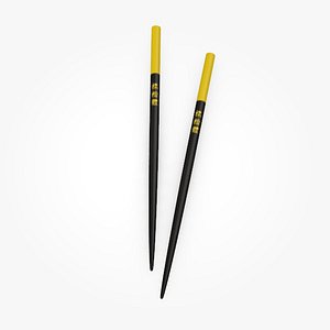 asian chopsticks 3d obj
