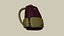 Wine Color Backpack - Character Costume