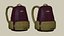 Wine Color Backpack - Character Costume