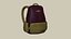 Wine Color Backpack - Character Costume