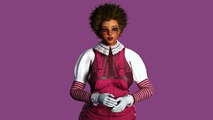 3D model AAA 3D REALISTIC CHARACTER - FEMALE CLOWN COSPLAY