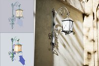 Ornate Hanging Wall Lantern