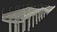 Connectable Highway Road Elements Overpass 2 à 3 voies