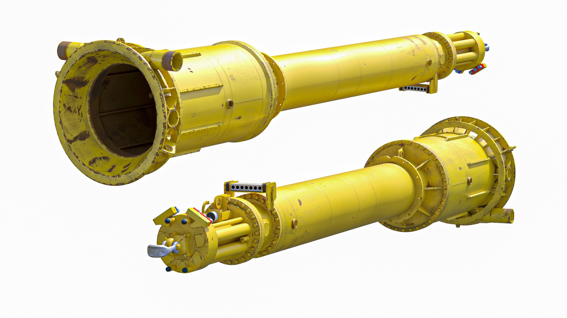 3D Hydraulic Piling Rig Component Old - TurboSquid 2342341