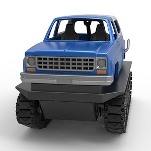 3D Diecast Vintage Monster tank Version 2 Scale 1 to 25 model