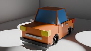 3D Simple Cartoon car