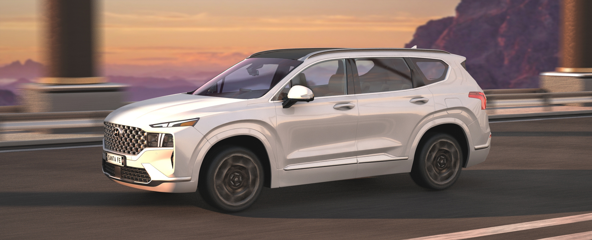 Hyundai santa fe model - TurboSquid 1670187