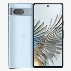 3D Google Pixel 7a Light Blue