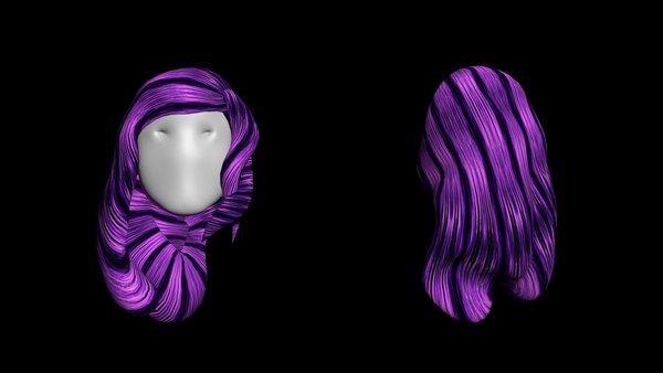 livre Cabelo de mulher com textura castanha grátis Modelo 3D - TurboSquid  1582356