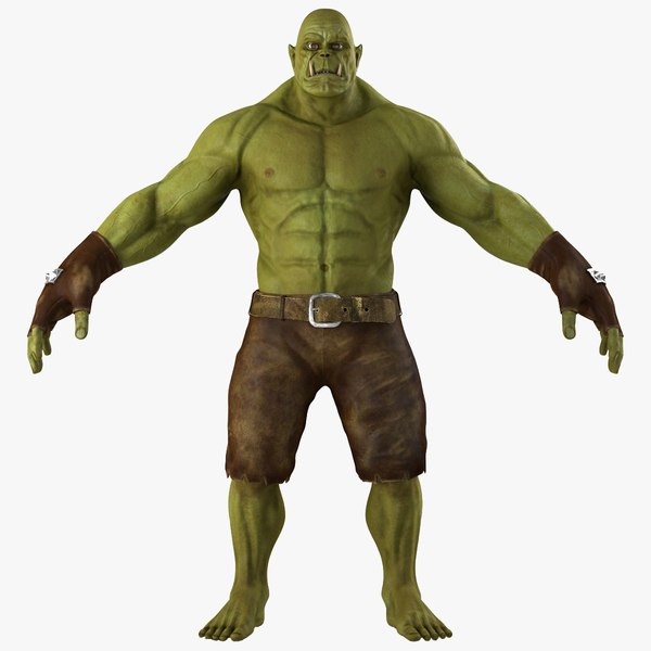 3d model green orc 2