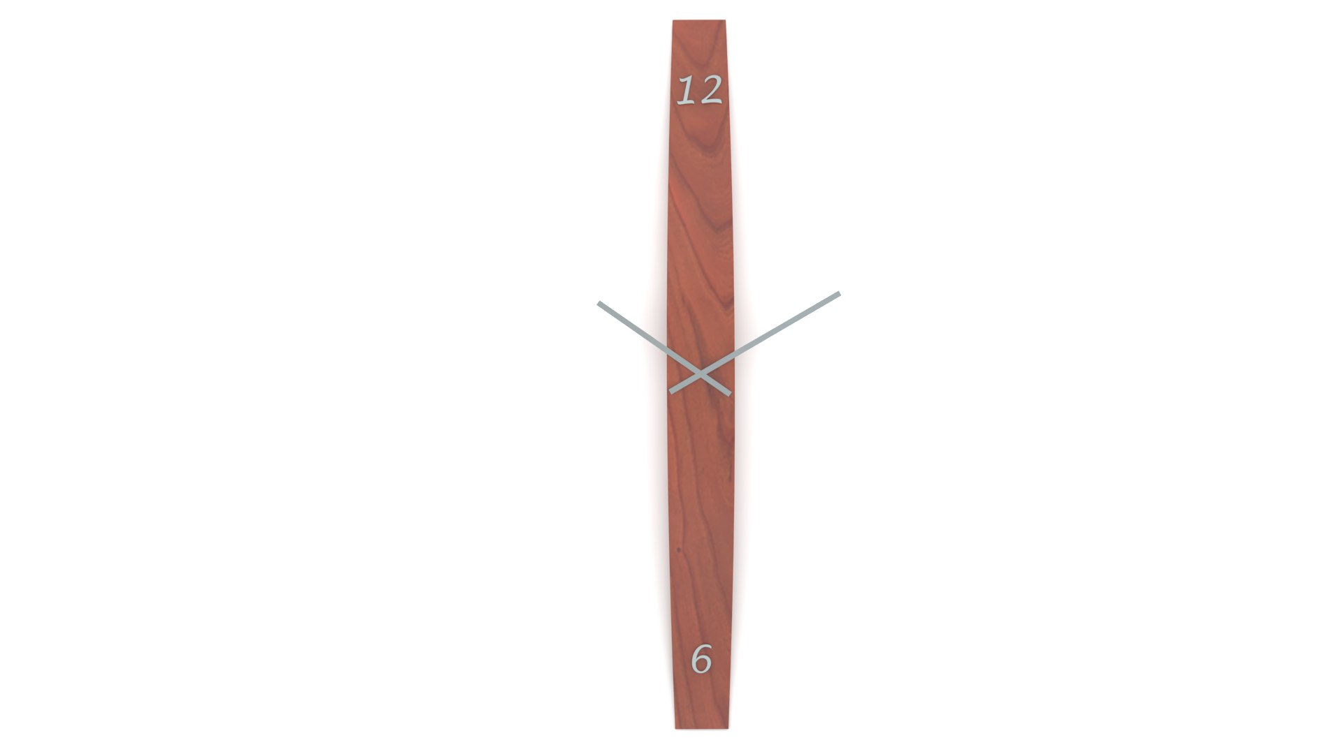 Wall clock - vertical wooden bow 3D model - TurboSquid 2055562