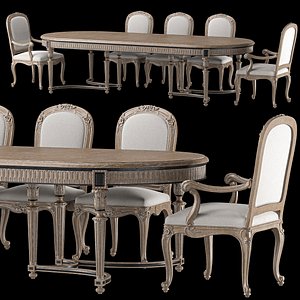 3D roberto giovannini dining table and chair art 1395