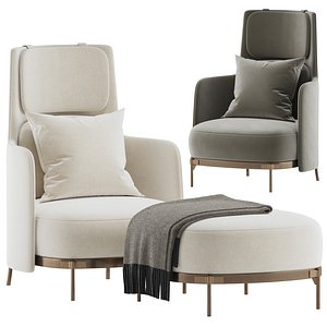 3D Minotti Tape BERGERE armchair