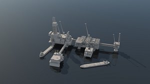 oil platform 3D model