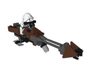 lego star wars speeder bike 3D model