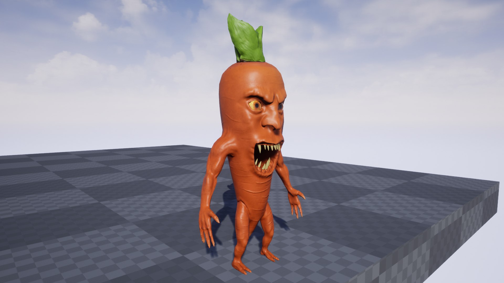 3D Carrot monster https://p.turbosquid.com/ts-thumb/9j/68a4iX/jC/4/png/1741708586/1920x1080/fit_q87/98dc4477e85cb810d3de5bbe95263212af9c76ab/4.jpg