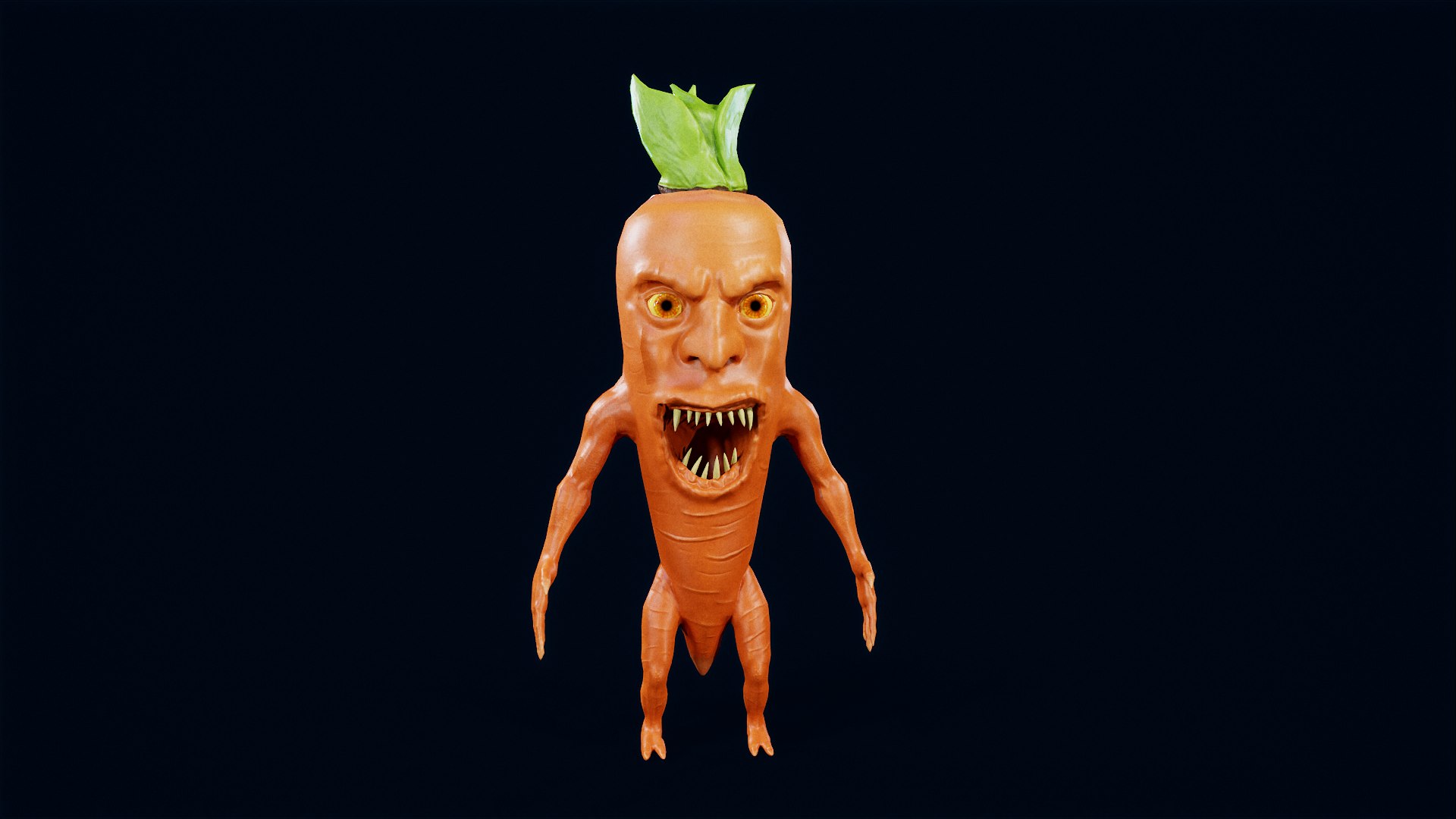 3D Carrot monster https://p.turbosquid.com/ts-thumb/9j/68a4iX/nv/tbrender_002/png/1741708589/1920x1080/fit_q87/95cc01105aec5bf99bfcce1ecf70877ebf8e6f0a/tbrender_002.jpg