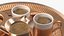 Copper Coffee Serving Set With Tray and Cups