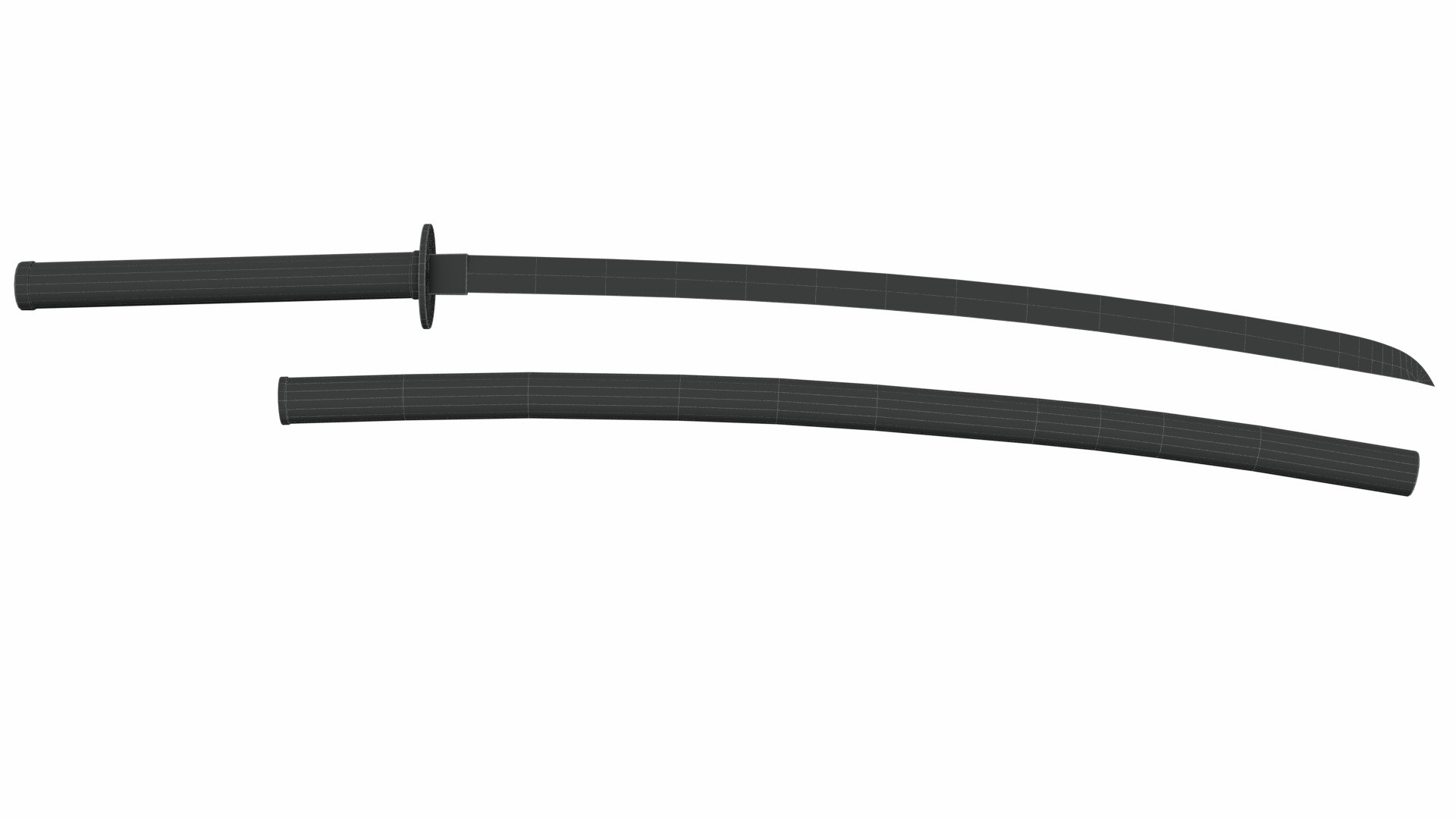 Japanese weapon set 3D model TurboSquid 2015341