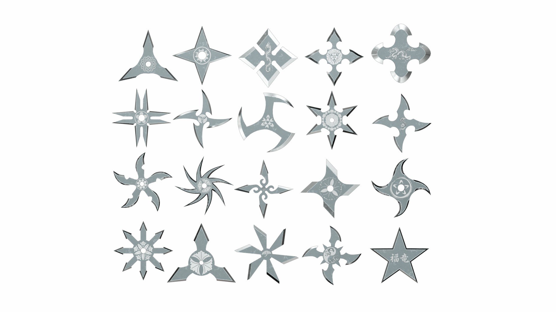 Japanese Weapon Set 3D Model TurboSquid 2015341