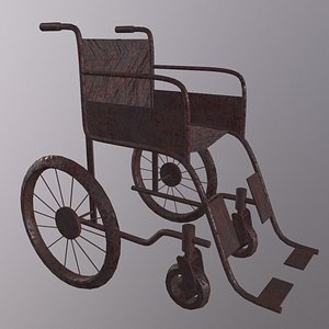 3D model Old Wheelchair Game Ready 3D Model