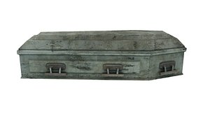 Low Poly Vintage Coffin With PBR Materials