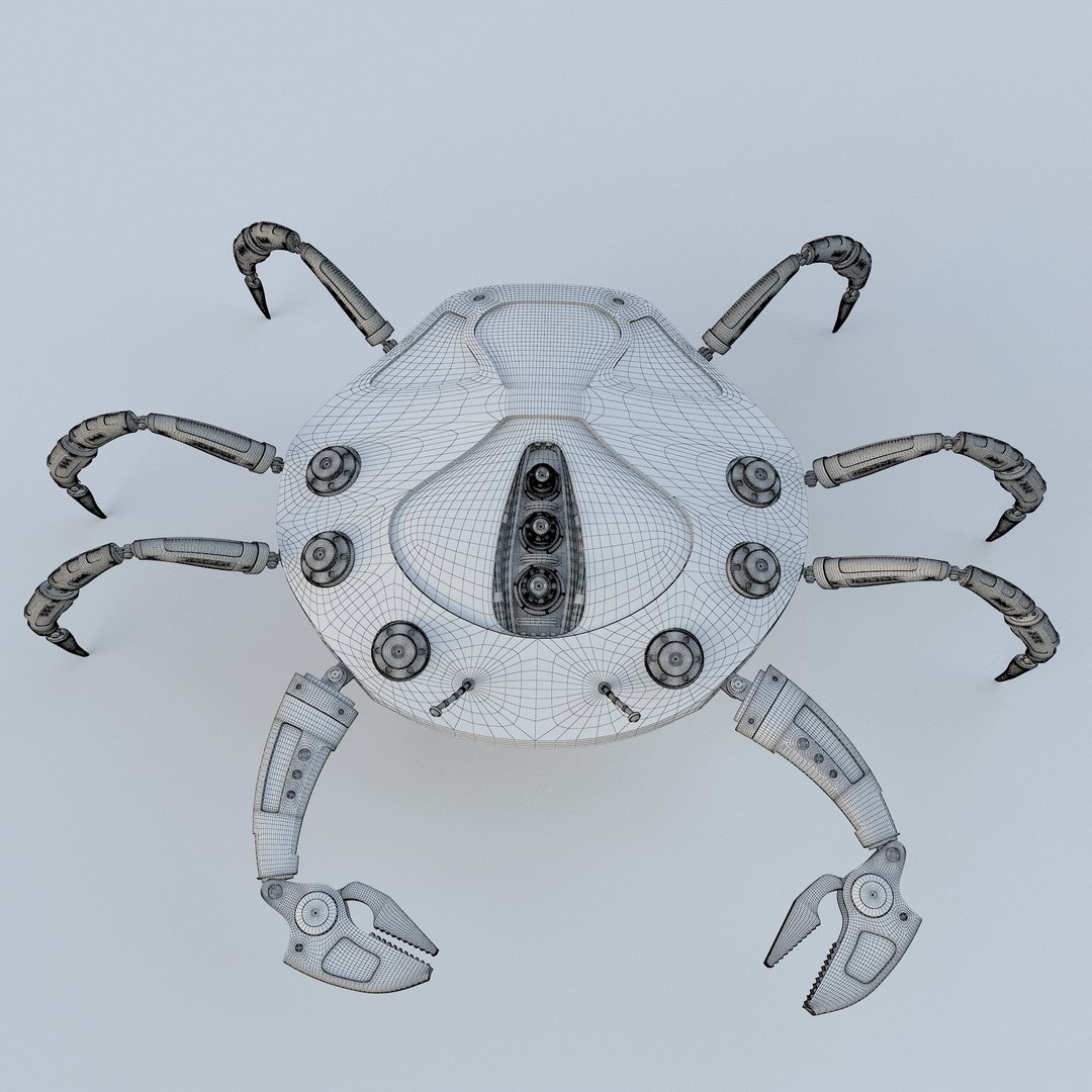 3D robo crab model https://p.turbosquid.com/ts-thumb/9j/OypUNI/2G6gpwnb/ccccccc/jpg/1510811782/1920x1080/fit_q87/0e0a781f8c15f01c862f57a446b294ace63ef661/ccccccc.jpg