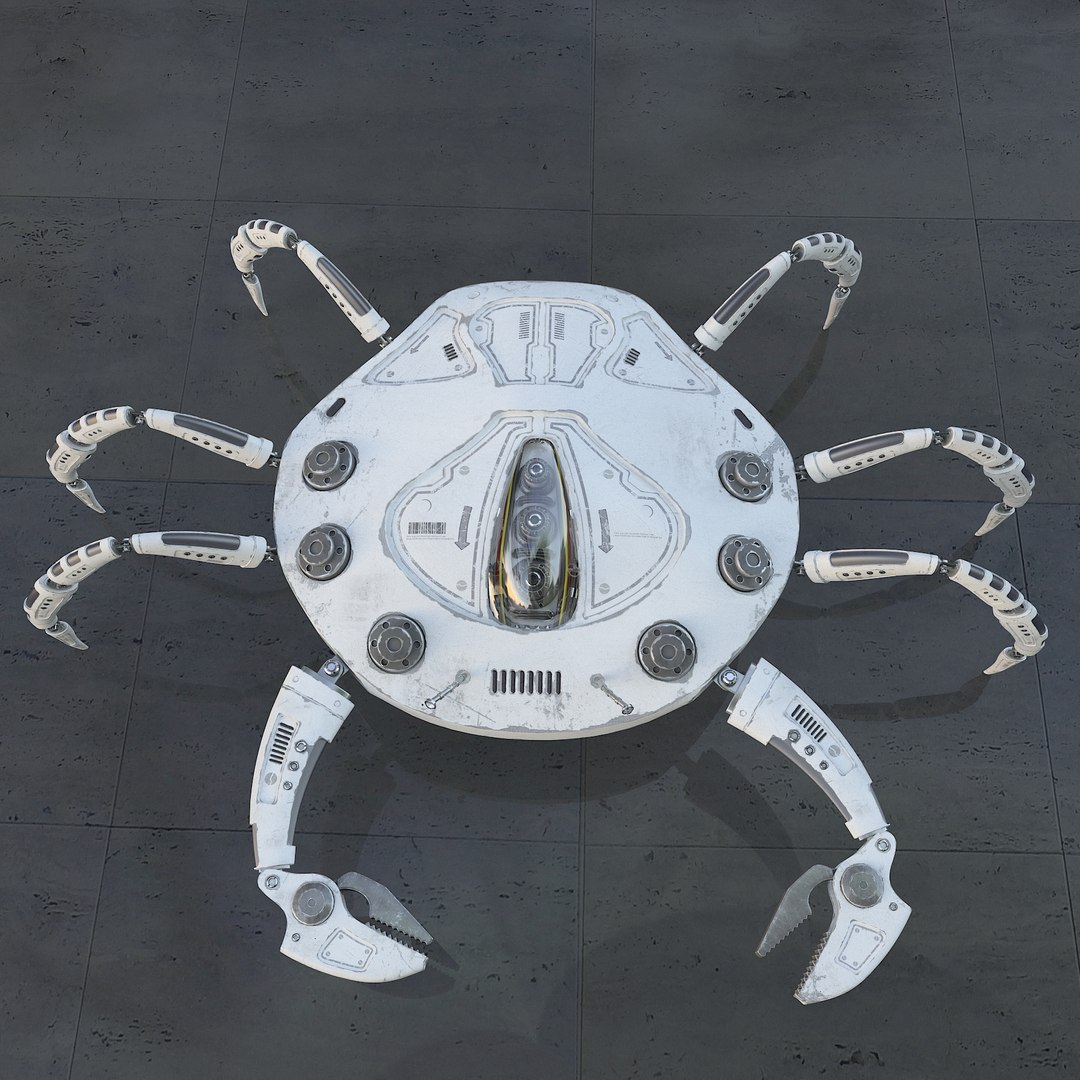 3D robo crab model https://p.turbosquid.com/ts-thumb/9j/OypUNI/3L7sH63l/bbbb/jpg/1510811528/1920x1080/fit_q87/a54ccd4d22449b48622404139fe081ebf01daa2e/bbbb.jpg