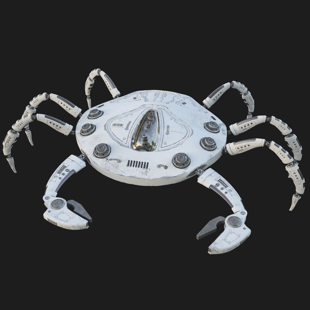 3D robo crab model https://p.turbosquid.com/ts-thumb/9j/OypUNI/8FIhTdnm/zzz/jpg/1510811258/1920x1080/fit_q87/b5eef4e19b4c6d43522f25f092bc9607dbb1f4fd/zzz.jpg