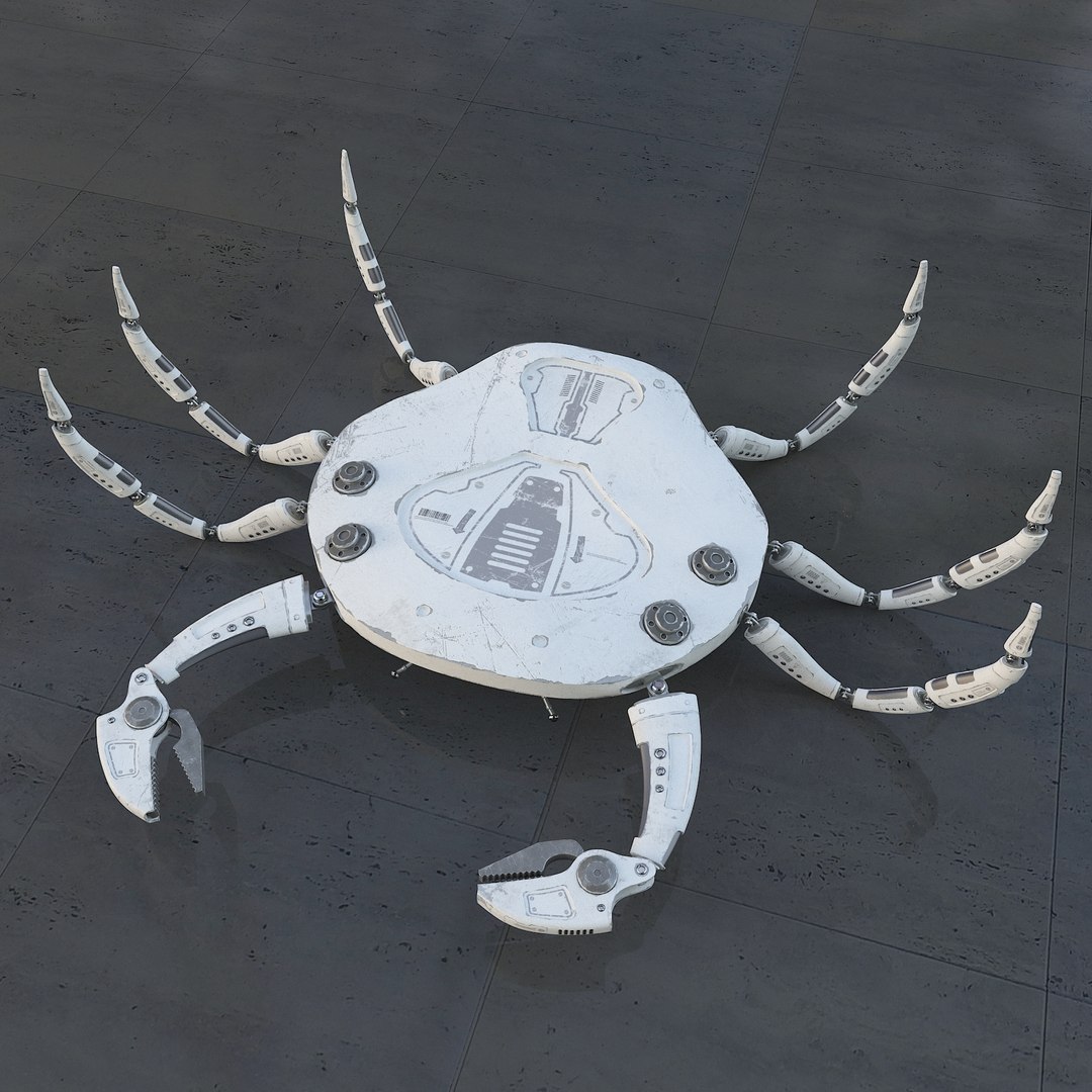3D robo crab model https://p.turbosquid.com/ts-thumb/9j/OypUNI/META2nG9/bbbbb/jpg/1510811633/1920x1080/fit_q87/9c809a972f4a388c0fd5ad7f6fa3bdf35501ca21/bbbbb.jpg