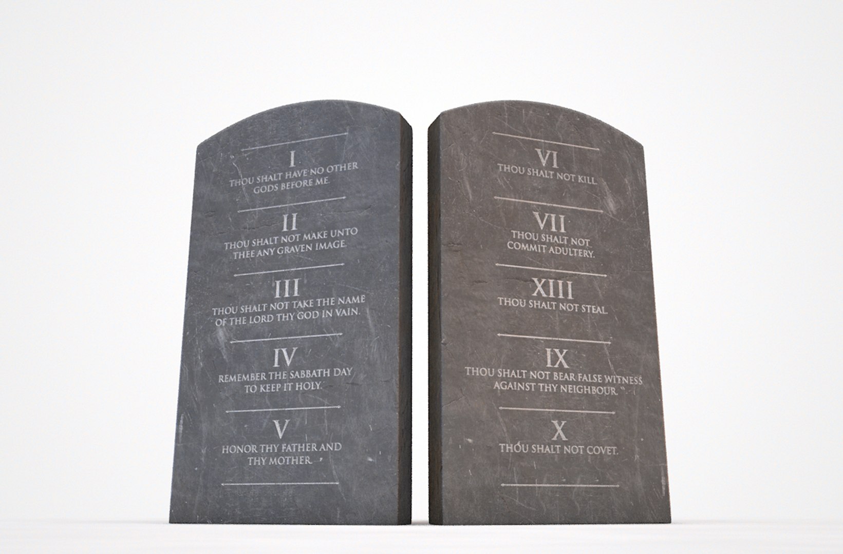 3D Model Tablets Commandments - TurboSquid 1471006