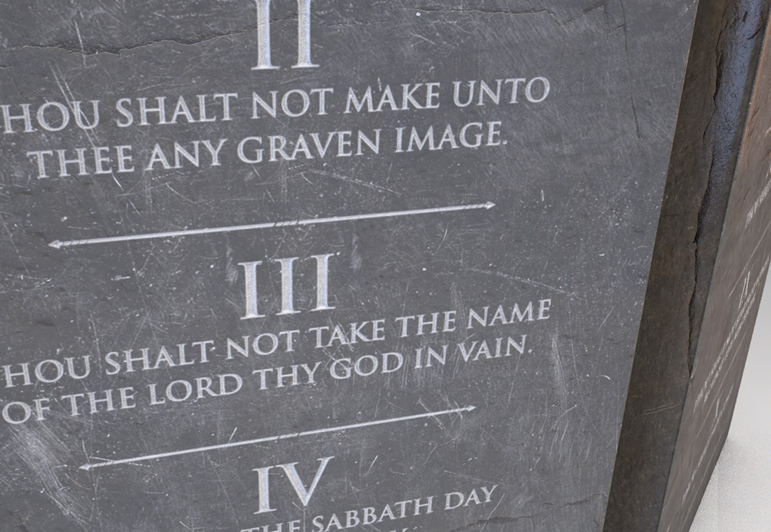 3D Model Tablets Commandments - TurboSquid 1471006