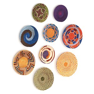 3D set african baskets wall