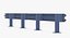 3D Guardrail W Beam Straight Long Single