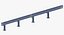 3D Guardrail W Beam Straight Long Single