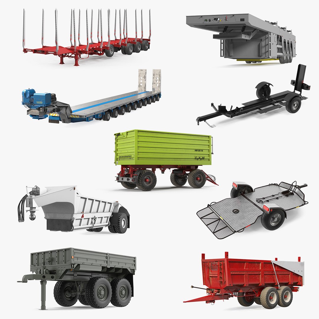Trailers Collection 13 3D model preview