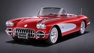 LowPoly Chevrolet Corvette C1 1958