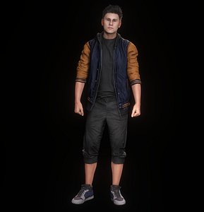 Athlete Jock PBR Game Ready 3D model
