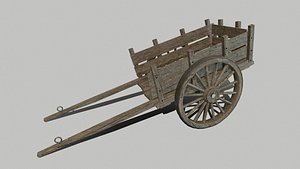 3D medieval cart