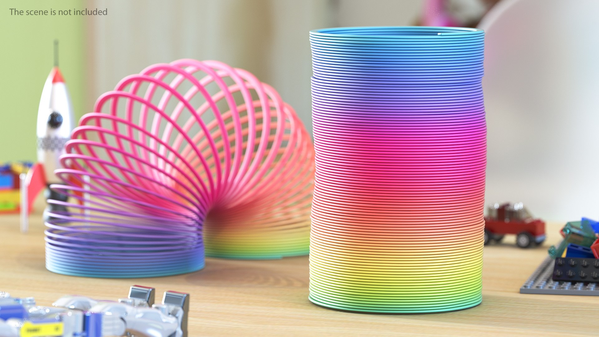 Rainbow Toy Spring 3D model preview