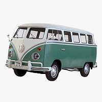 Volkswagen Type 2 Green Simple Interior