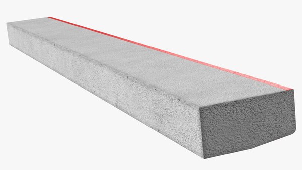 3D Curb 3m Red - TurboSquid 2029399