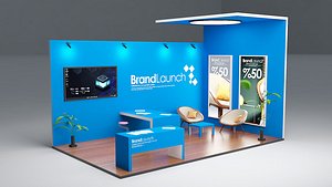 3D Exhibition Stand Trade Show Booth