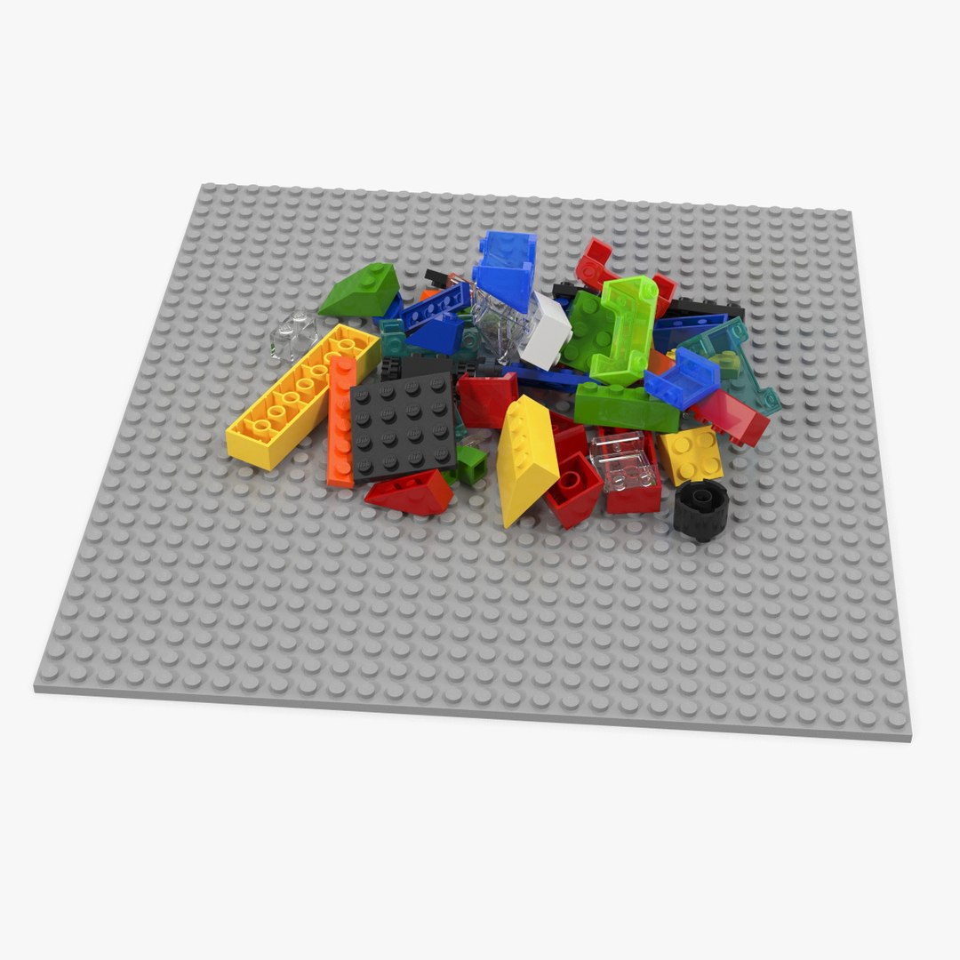 Random Lego Bricks 3D model preview