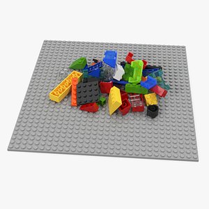 3D random lego bricks