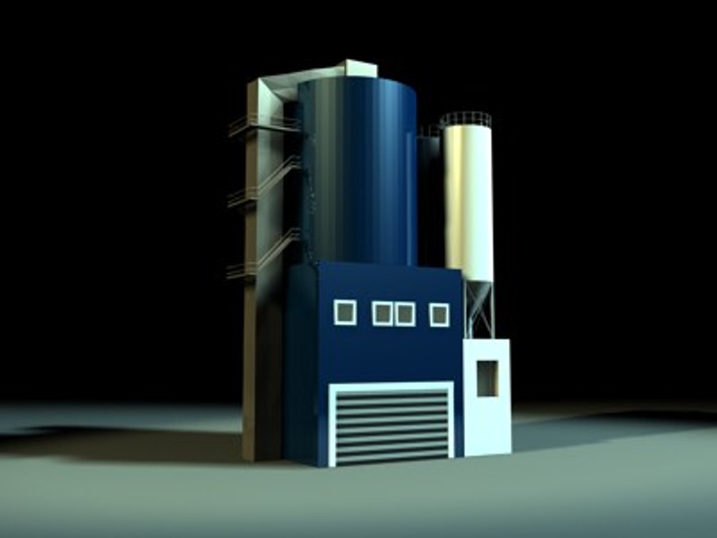 Cement Silos 3d Model