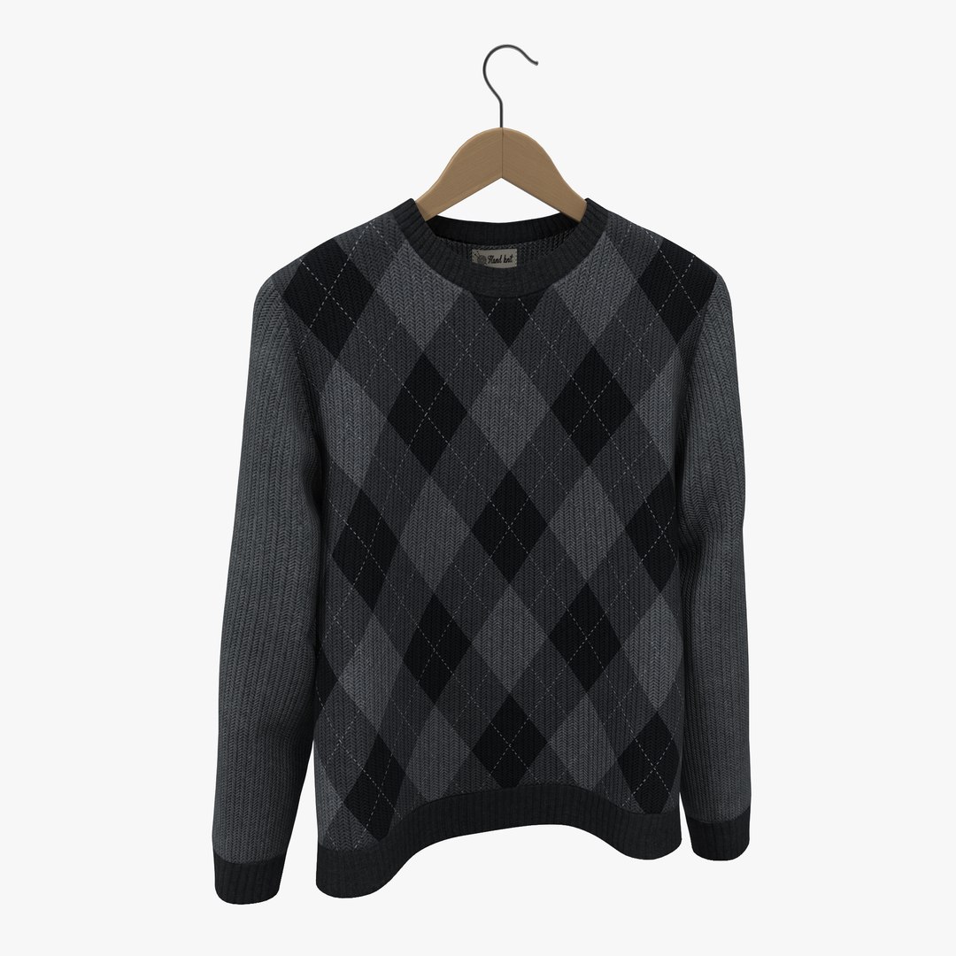 Sweater on Hanger 3 3D model preview