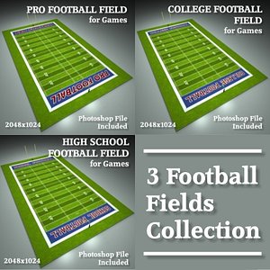 3D Football Field 모델 - 형식 검색 및 다운로드 - TurboSquid