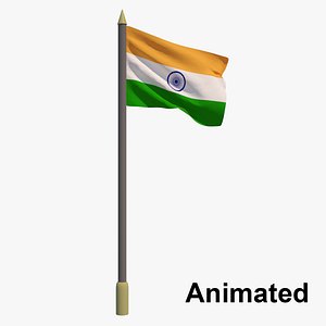 Indian Flag - Republic of India - Animated