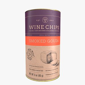 3D wine chips tube 3d-model big model